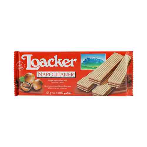 Вафли Loacker Napolitaner с лесным орехом 175 г