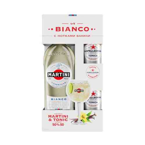 Вермут Martini Bianco белый сладкий 15% 1,5 л Италия с тоником 0,33 л х 2 шт