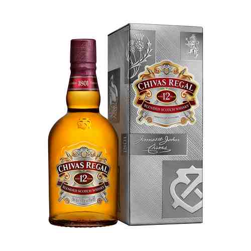 Виски Chivas Regal 12 лет купажированный 40% 0,5 л Шотландия