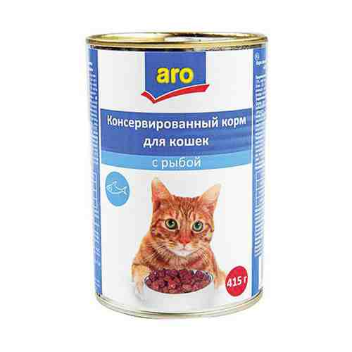 Влажный корм Aro с рыбой для кошек 415 г