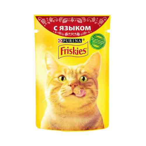 Влажный корм Friskies для взрослых кошек с языком в подливе 85 г