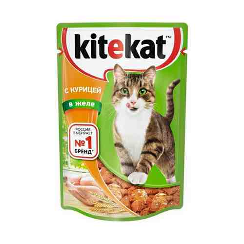 Влажный корм Kitekat с курицей в желе для кошек 85 г