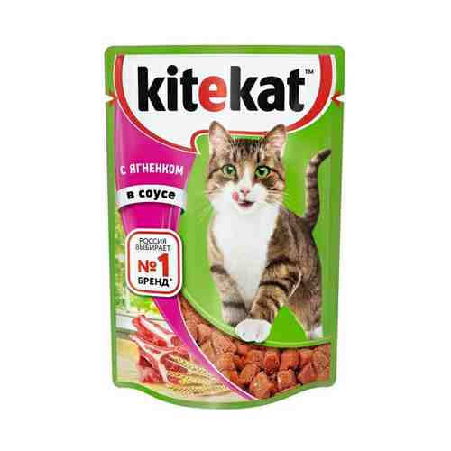 Влажный корм Kitekat ягненок в соусе для кошек 85 г