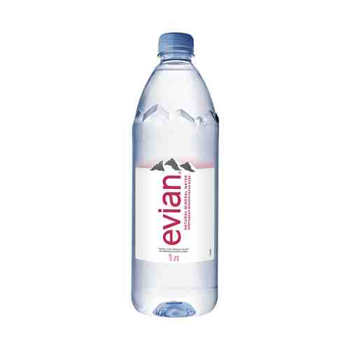 Вода минеральная Evian негазированная 1 л