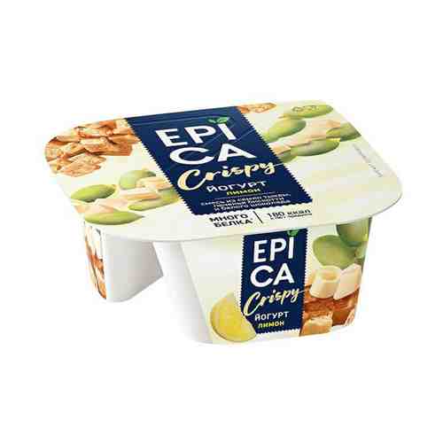 Йогурт Epica Crispy лимон-печенье-семена тыквы 8,6% БЗМЖ 140 г