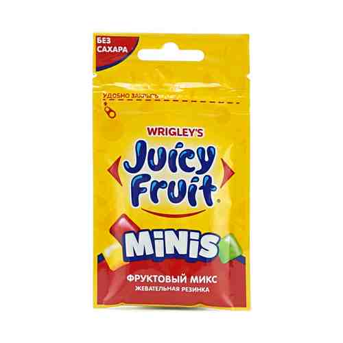 Жевательная резинка Juicy Fruit Minis Фруктовый микс без сахара 13,8 г