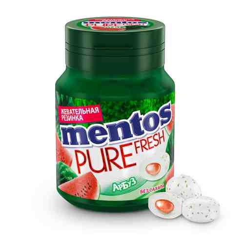 Жевательная резинка Mentos Pure Fresh Арбуз без сахара 54 г