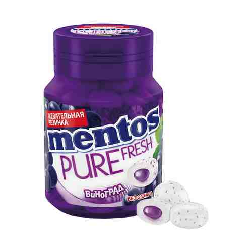 Жевательная резинка Mentos Pure Fresh Виноград без сахара 54 г