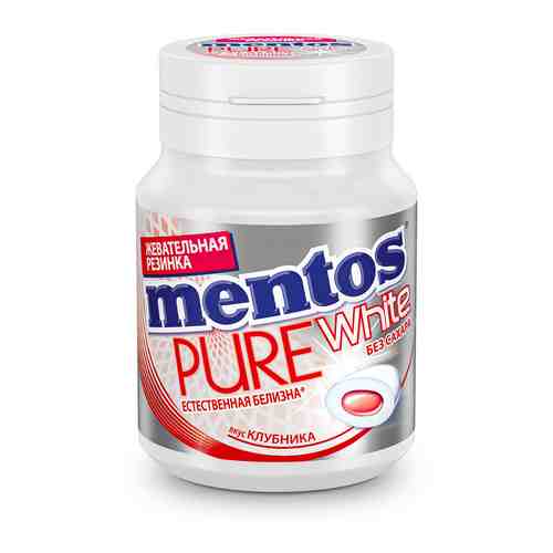 Жевательная резинка Mentos Pure White Клубника 54 г