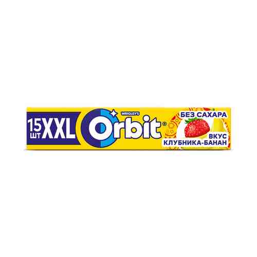 Жевательная резинка Orbit XXL Клубника-банан без сахара 20,4 г