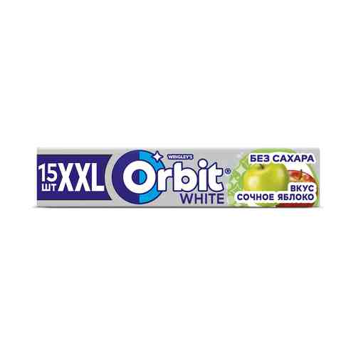 Жевательная резинка Orbit XXL White Сочное яблоко без сахара 20,4 г