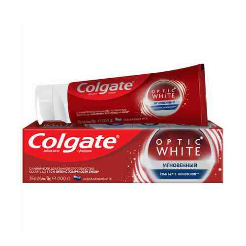 Зубная паста Colgate Optic White Мгновенный отбеливающая 75 мл